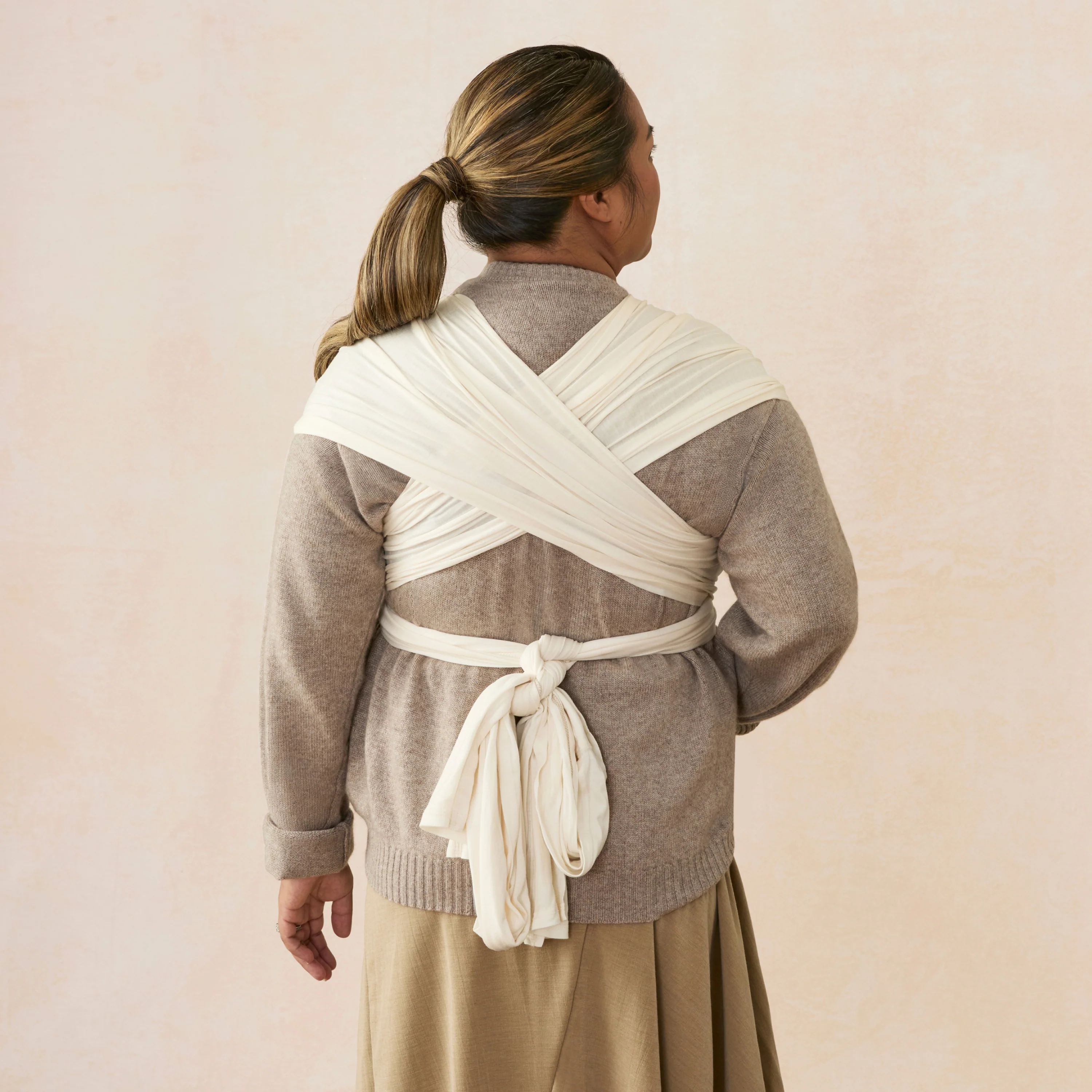 Aura Wrap Sustainable Knit - Cream - Image 6
