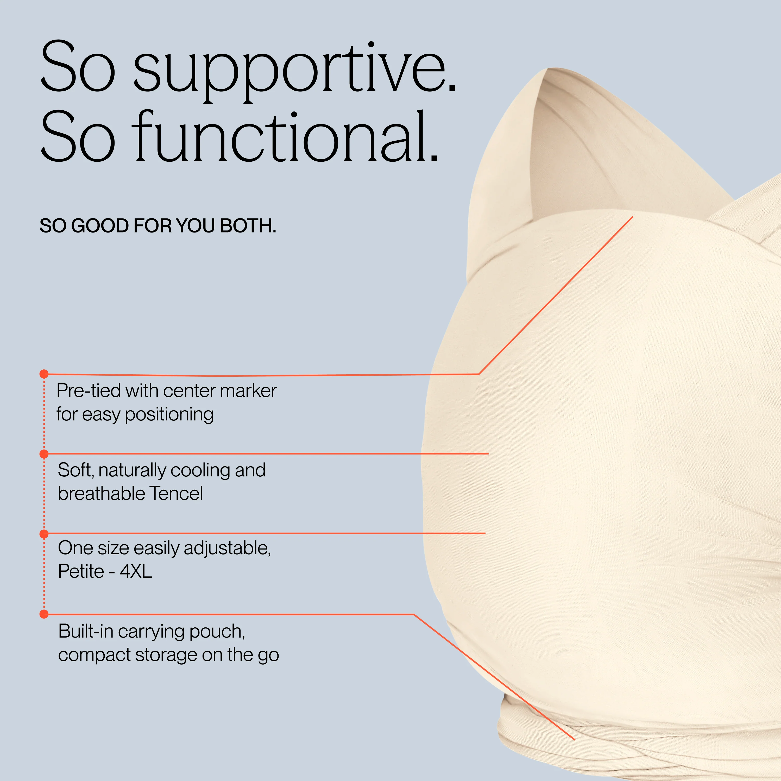 Aura Wrap Sustainable Knit - Cream - Image 8