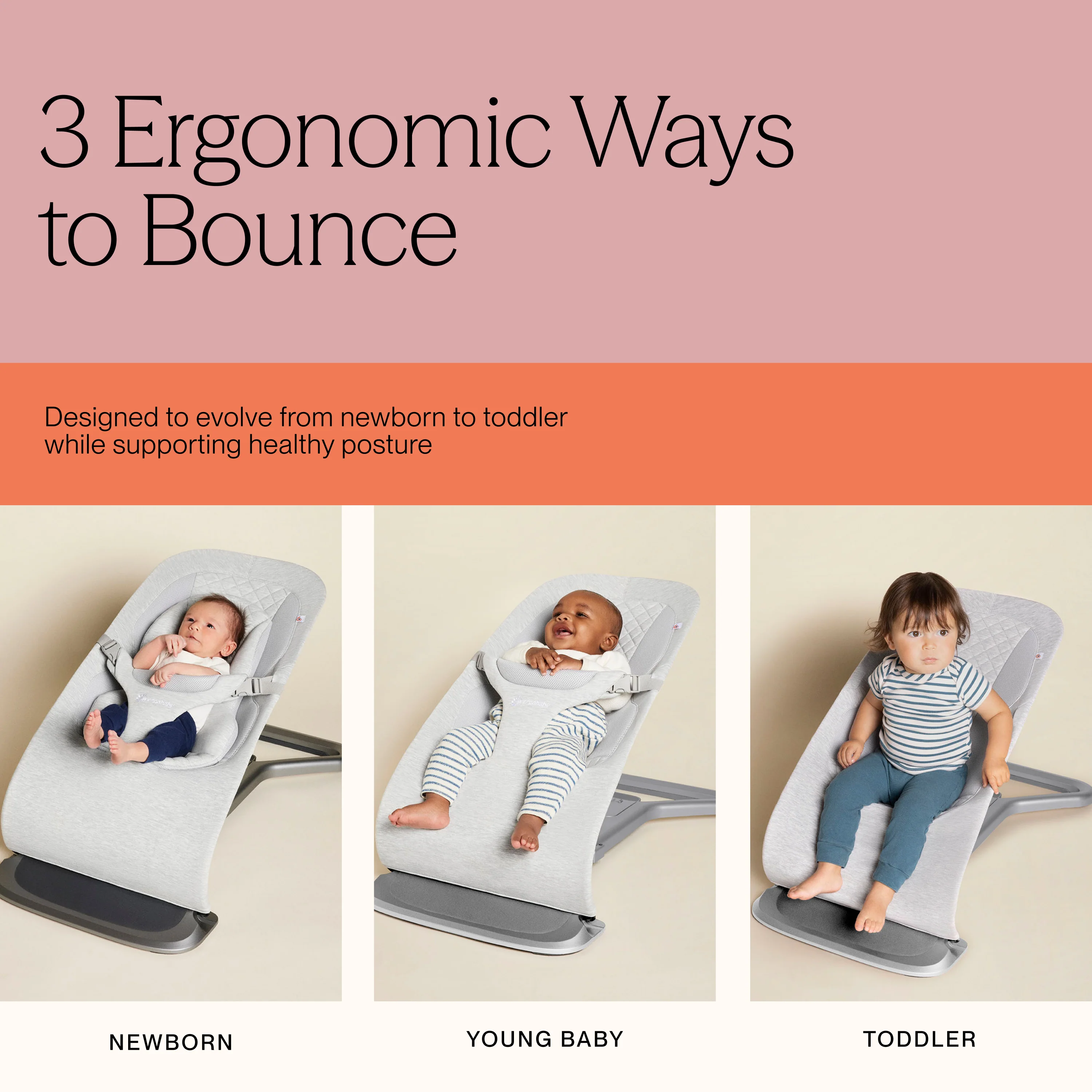 Evolve 3 in 1 Bouncer - Soft Olive - Image 8