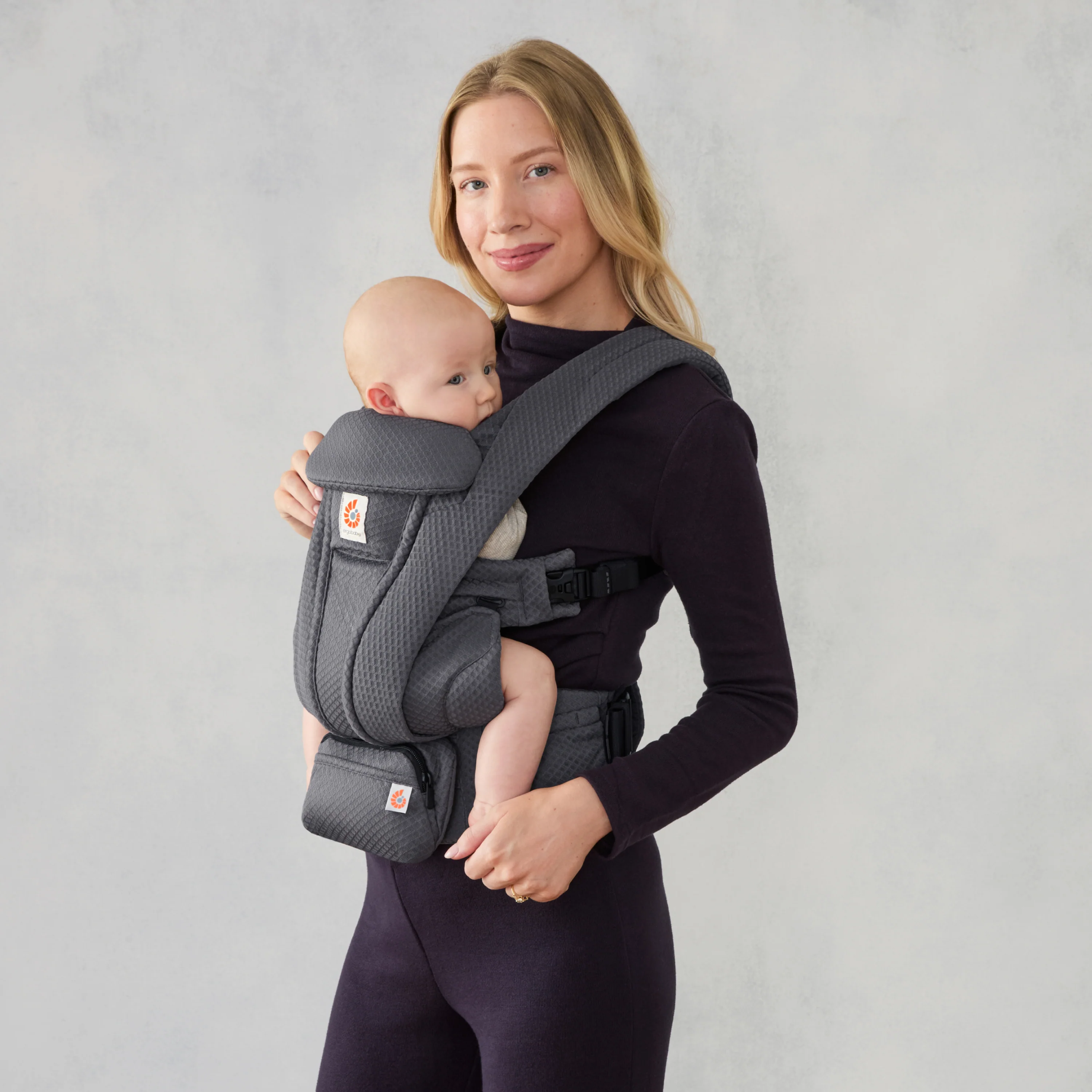 Omni Deluxe Mesh Baby Carrier - Graphite Grey - Image 3